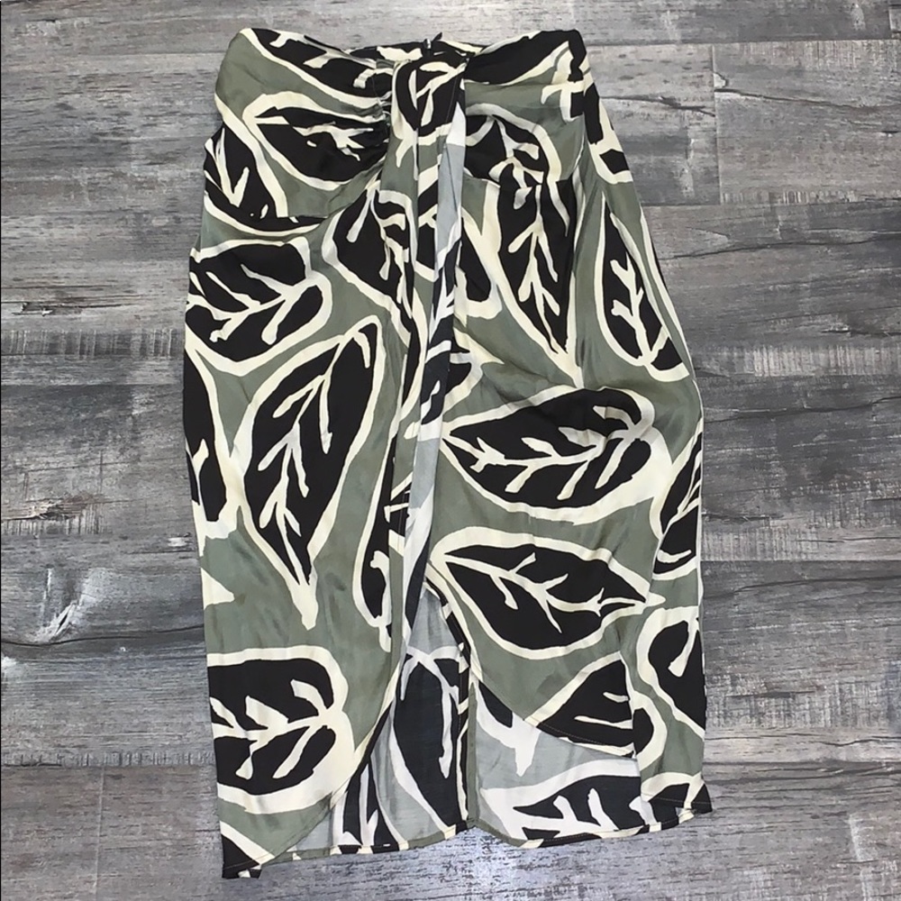 Zara tropical leaf skirt